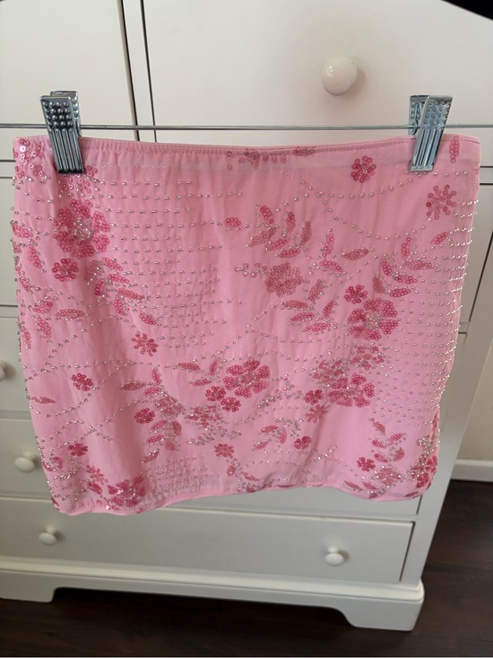 Dresses & Skirts - Pink Sequin Floral Mini Skirt